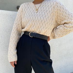 SOLD Vintage Beige Knit Sweater